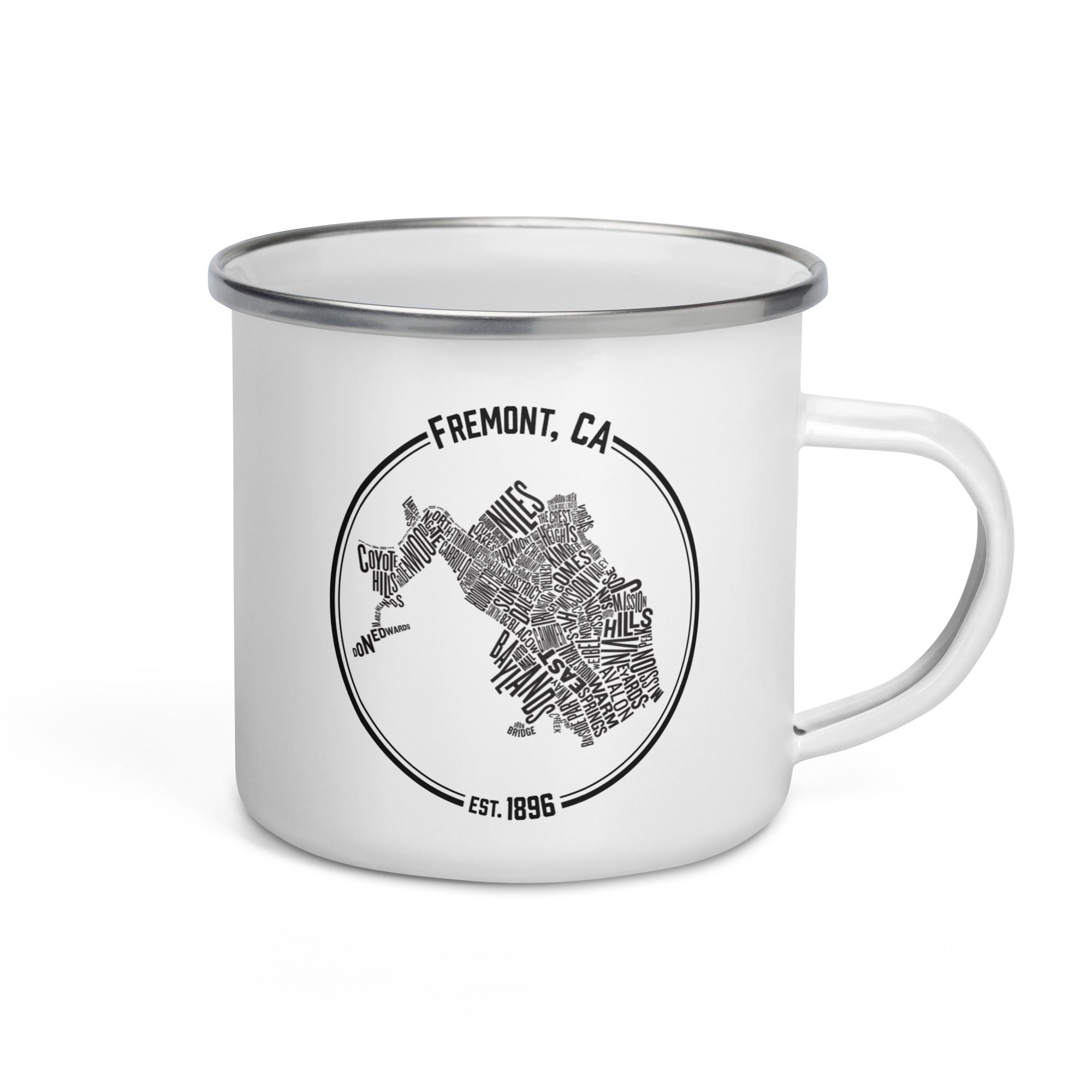 Fremont, CA Neighborhoods Enamel Mug